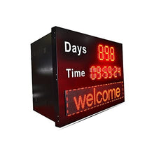 Race Timing Clock High Brightness Outdoor Waterproof Iron Box PCB Oil Price Board 8.888 Format Digital Gas Station Logo for Running Events Marathon Climbing (10 Inch Strip Screen)