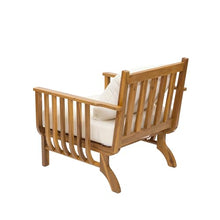 Merax 2 Piece 31.1" Mid-Century Modern Acacia Wood Outdoor Club Chair with Weather-Resistant Cushion, Patio Lounge Chair for Poolside, Deck, Backyard
