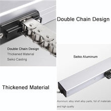ZIJINGM Electric Window Opener Actuator 24V, Stroke 300mm -1000mm, Maximum Load 400N, Double Chain/Low Noise, with Remote Control + Switch, Suitable for roof Windows, greenhouses(600mm)