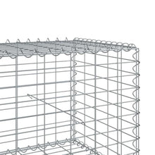 LKJVFCPW Large Gabion Basket for Landscaping, Galvanized Iron Garden Retaining Wall Cage, Sturdy Metal Mesh Container for Stone Filling, Outdoor Garden Border Planter, Silver