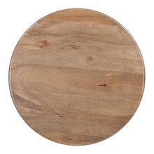 Goblet Coffee Table Brown & White, Brown Coffee Table, Modern Style, Mango Wood Round Shape Tabletop, Mango Wood, Indoor Living, 31.5" W x 31.5" D x 15.7" H