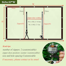 Zipper tarpaulin，PVC Tarpaulin with Zipper，Outdoor Clear Curtain with Zipper，with Eyelets,0.5mm thick，for Pergolas Patio Porches Carports Gazebos，Tarpaulin Side Panels (Size : H2.8xW10m/H9.1xW32.8ft