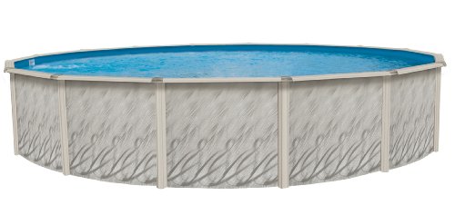Meadows Reprieve 24' Round AboveGround Swimming Pool|52" Height|Resin Protected Steel-Sided Walls|Includes 25 Gauge Overlap Liner & Widemouth Skimmer
