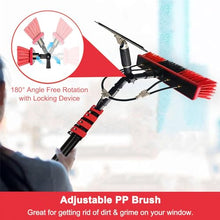 Eastnmythet High Altitude Window Cleaning Telescopic Brush, Water Fed Poles Kit with Scraper, Solar Panel Cleaning Brush, 12-36ft,9m/30ft