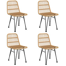 Molumvel 5-Piece Patio Dining Set with Table and 4 Chairs, Weather-Resistant Poly Rattan Furniture for Garden, Backyard, and Outdoor Living Space