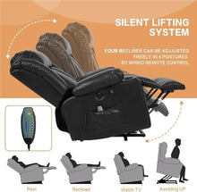 KTYUERGHK Black Power Lift Recliner Chair with Massage and USB Ports