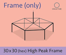 TentandTable 30' Hexagon Canopy Tent Frame Silver