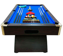 SIMBASHOPPING USA 8' Feet Billiard Pool Table Snooker Full Accessories Game Bellagio Blue 8FT Blue,Red