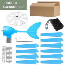 Eastnmythet Magnetic Levitation Wind Turbine 12000W with Controller, Blue 10 Blades Wind Turbine Generator Kit for Home, Farm, RVs, Boats,48V