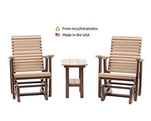 Anchor Bay Amish Crafted Poly Outdoor Glider (Weatherwood on Tudor Brown)
