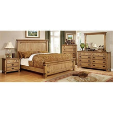 BOWERY HILL Transitional 3-Drawer Wood Nightstand Weathered Brown Elm
