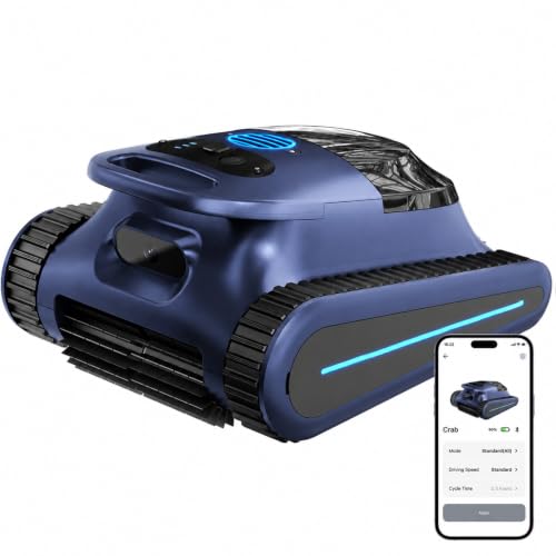 Nepturox Cordless Robotic Pool Vacuum for Inground Pools, Auto Path Mapping