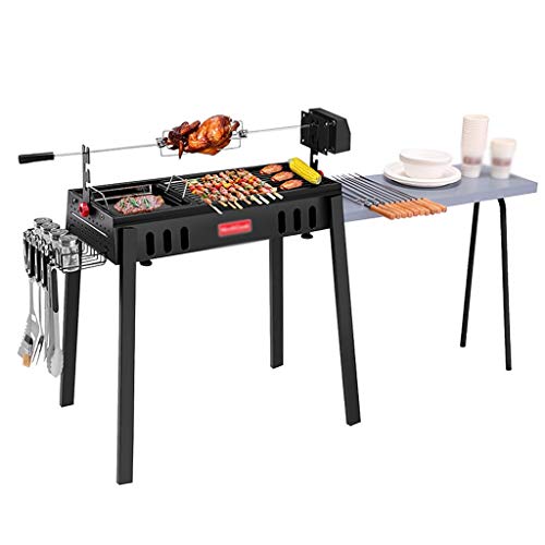 Outdoor Folding Barbecue Home 5 People Charcoal Barbecue Field Thickening Barbecue BBQ Grill (Color : B)