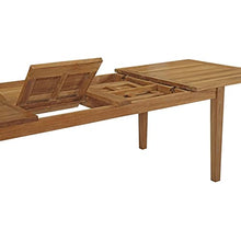 Modway Marina 9 Piece Outdoor Patio Teak Dining Set Natural White