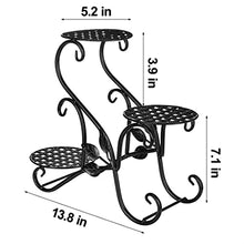 RWGOVLU Plant Stand Iron Flower Shelf Rack Home Floor-Style Living Room Flower Pot Shelf 3Layers Indoor Outdoor Garden Flower Stand Flower Stand