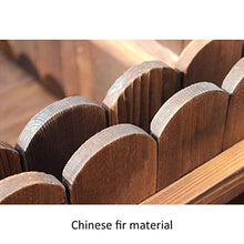 Flower Stand Solid Wood Carbonization,Plant Box Anti-Corrosion,Plant Container Box Large Capacity Rectangle,Garden Courtyard Balcony Display Stand