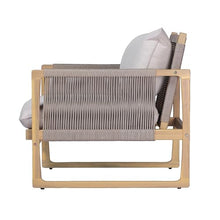 Christopher Knight Home Mina 3 Piece Outdoor Accent Chairs Set of 2 with Thick Cushions & MGO Round Side Table, Acacia Wood Outdoor Bistro Set for 2, Patio Furniture Set, Light Teak+Beige+Marble