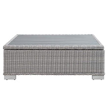 Modway EEI-3982-LGR Conway Outdoor Patio Wicker Rattan Coffee Table, Light Gray, 15" x 45" x 31"