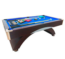 SIMBASHOPPING USA 8' Feet Billiard Pool Table Snooker Full Accessories Game Bellagio Blue 8FT Blue,Red