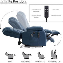 UOPYNE Dual Motor Lay Flat Power Lift Recliner Chair with Heat Massage