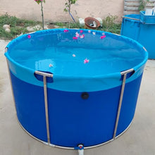 Stainless Steel Above Ground Pool Round, Outdoor Heavy Duty Round Swimming Pools Set with Drain Faucet, Multipurpose PVC Canvas Fish Ponds/Water Reservoir(4239L/1120GAL - 3X0.6M (D X H))