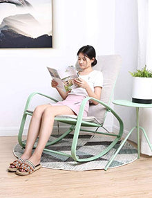 Renovation House Chairs Lounge Chair Rocking Chair Single Lounge Chair Sun Lounger Suitable for Home Bedroom Balcony Garden Durable (Color : Yellow)