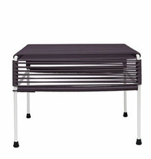 Innit Designs Adam Ottoman, Grey Weave on White Frame