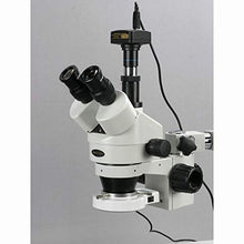 AmScope Digital Trinocular Stereo Zoom Microscope with 1.3MP Camera Clear