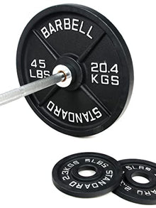 Signature Fitness Olympic Weight Plates & Barbell Set 300LB