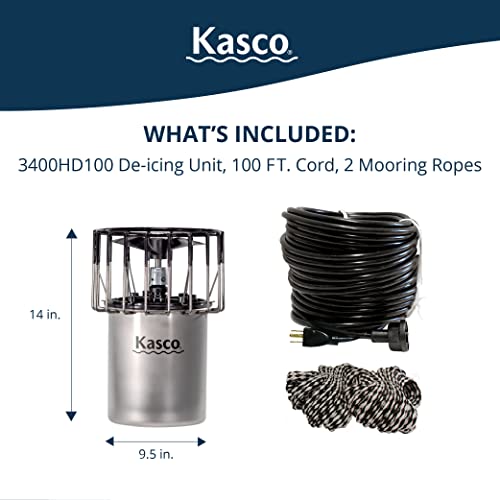 Kasco 3/4 HP Lake & Pond Deicer 240V with 100 Ft Electric Power Cord