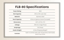Finlandia/Harvia FLB-80/KIP-80B Sauna Heater, 8kw 240v/1ph, Maximum 425 cubic feet