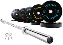 BalanceFrom Olympic Bumper Plate Weight Plate Set Black