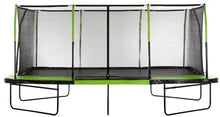 Upper Bounce Rectangle Trampoline Set with Premium Enclosure System Green/Black