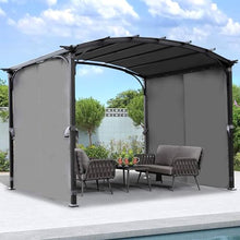 ANTSKU 9'x11' Outdoor Pergola with Arched Roof and Waterproof Canopy Cover Gray