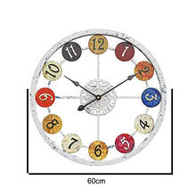 Outdoor Garden Wall Clock, Large Creative Simple Garden Wall Clock Silent Antique Wrought Iron Outdoor Clock Round Metal Clock for Indoor Walls Garden