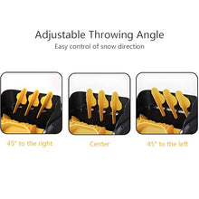 Electric Snow Shovel with Double Handle, Brushless Snow Blower, Battery Powered Snow Thrower, Adjustable Throwing Angle, Ideal for Driveway and Snow Removal(One Batteries)