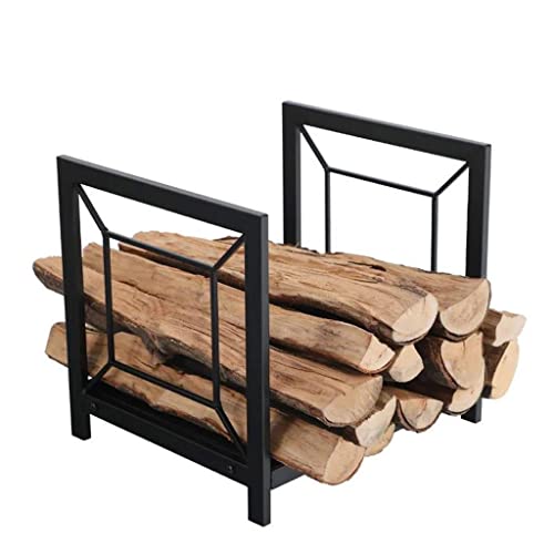 EliteBloom Outdoor Fireplace Firewood Rack Log Store Firewood Rack Outdoor Heavy Duty Firewood Holder Stacker Holder for Fireplace Metal Lumber Storage Carrier Organizer