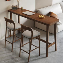 Industrial Narrow Pub Patio Bar Table,Rectangle Modern Wooden High Top Dining Kitchen Table,Long Table Against The Wall For Home Balcony Table,Easy To Install(Stools Must Be Purchased Separately)