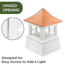 Good Directions Windsor Vinyl Cupola with Copper Roof 54" x 82" White