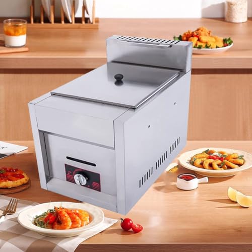 Wlikoci Commercial Gas Fryer with Basket, LPG Gas Deep Fryer,Gas deep Fryer Outdoor,for French Fries Turkey