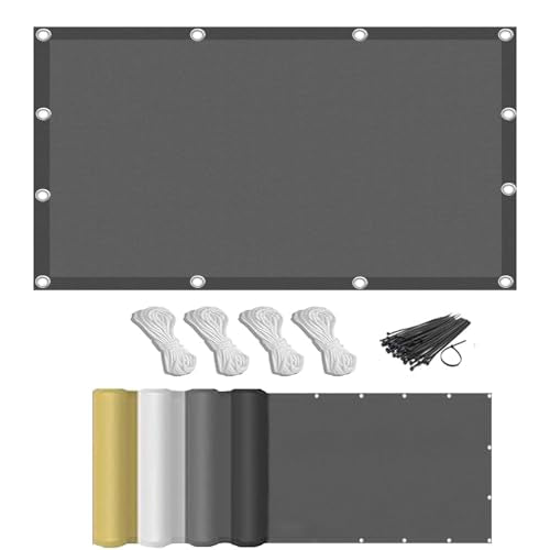 Waterproof Sun Shade Sail Straight Edge 22x38 FT Rectangle Canopy Sunshade Cover UV Block with Grommets Fence Privacy Screen for Outdoor Garden, Porch, Patio, Backyard