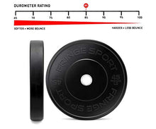 OneFitWonder Fringe Sport Bumper Weight Plate Sets - Low Odor Virgin Rubber - 370lbs