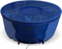 Covers & all Outdoor Round Fire Pit Cover, Heavy Duty 18 Oz Waterproof UV & Weather Resistant for Patio Lawn Garden Backyard Outside, Air Vents & Drawstrings (80"Diameter x 24"H, Blue)