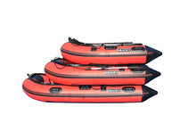 Boatify 8.9 ft Inflatable Dinghy Pontoon Boat with Aluminum Floor Red