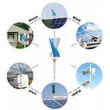 3KW Vertical Wind Turbine Generator Kit, 12V 24V 48V 96V 120V, Maglev Three Phase Generator With Intelligent Controller And Inverter For Home Power System(12V)