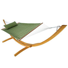 Hatteras Hammocks Light Green Soft Weave Hammock with Free Extension Chains & Tree Hooks, Accommodates 2 People, 450 LB Weight Capacity, 13 ft. x 55 in.