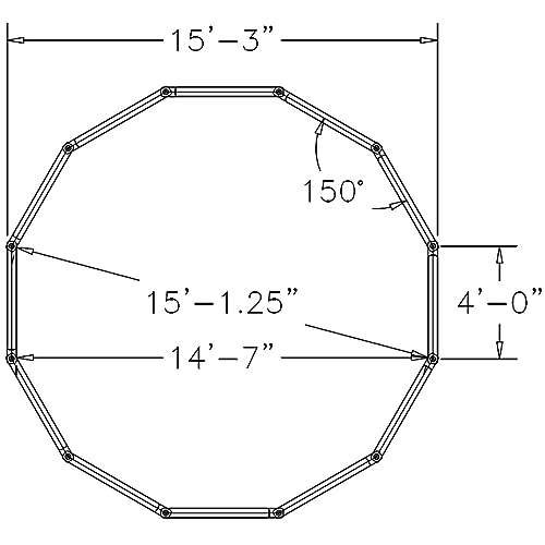 Generic 15' Diameter Portable GaGa Ball Pit with Steel Spikes Black