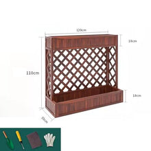 Raised Garden Bed With Trellis, 2-Tier Wooden Planter Box With Legs And Drain Holes Outdoor Elevated Garden Bed For Vegetable Fruit Herb Flower Ideal For Patio Balcony Backyard ( Color : Brown , Size