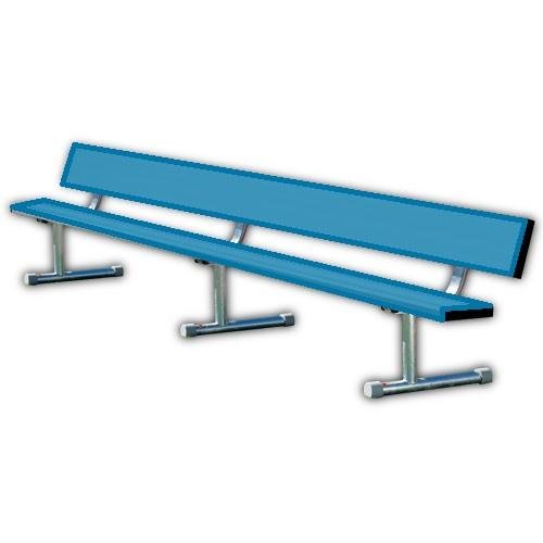 BSN BEPG21CB 21' Portable Bench with Back, Royal