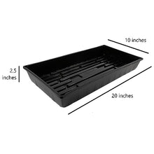 SUNPACK 10" x 20" Mega Plastic Seed Starting Tray, Black, 2.5" (Pack of 30) - No Drainage Holes, Ideal for Greenhouses or Indoor Gardening - Made of Thick, Strong Plastic